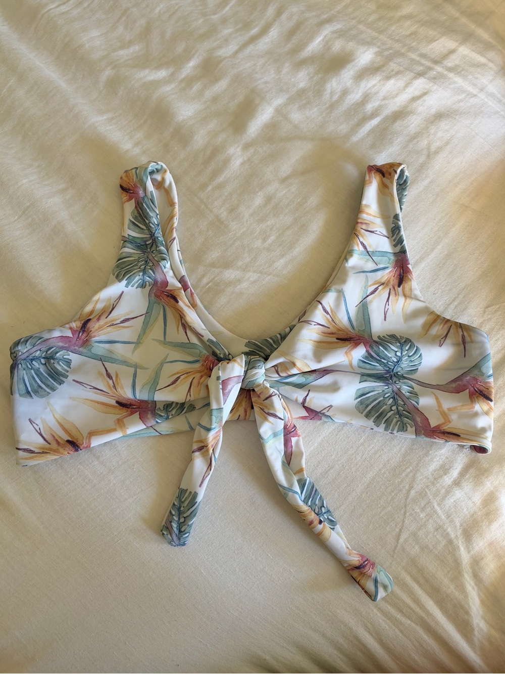 Tropical Hawaii bikini tie top